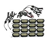 9100 Lumen, Complete PURE WHITE Rock Light Kit