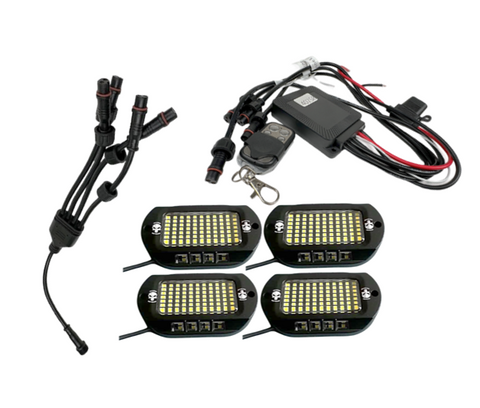 9100 Lumen, Complete PURE WHITE Rock Light Kit