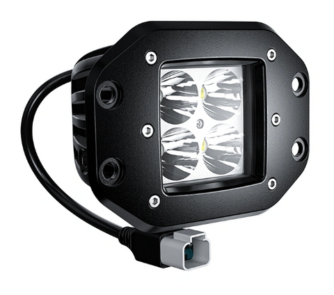 Flush Mount 2" Square 20W Flood LED Work Light